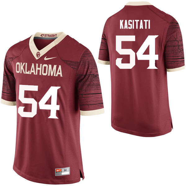 Men Oklahoma Sooners #54 Nila Kasitati College Football Jerseys Limited-Crimson - Click Image to Close